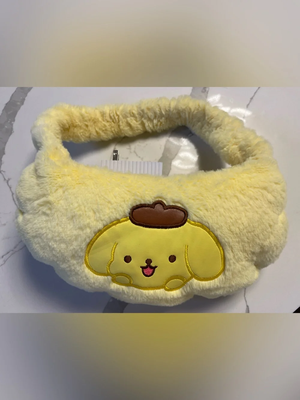Sanrio Pompompurin Yellow Plush Shoulder Bag - One Size